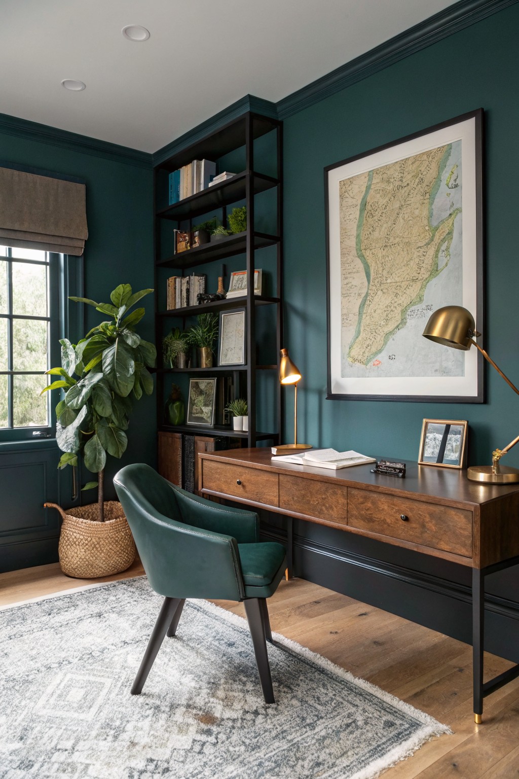 Deep Teal Walls