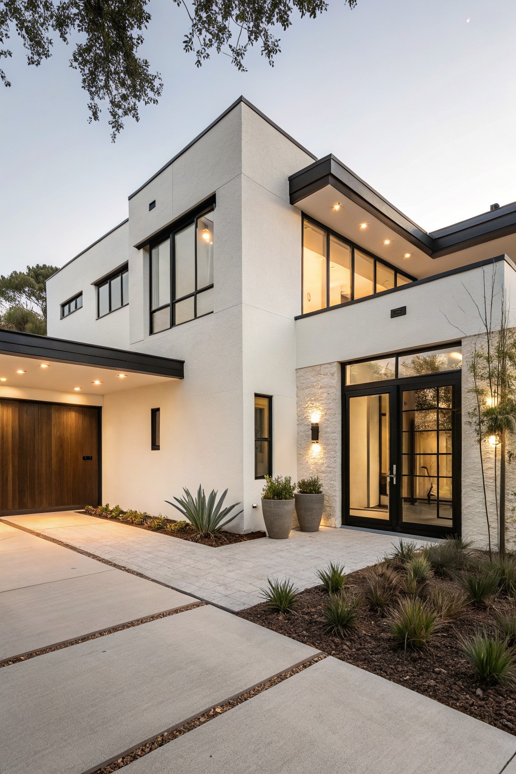 Crisp White Exterior Walls