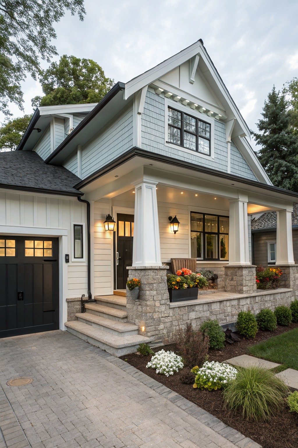 Soft Blue Gray Siding