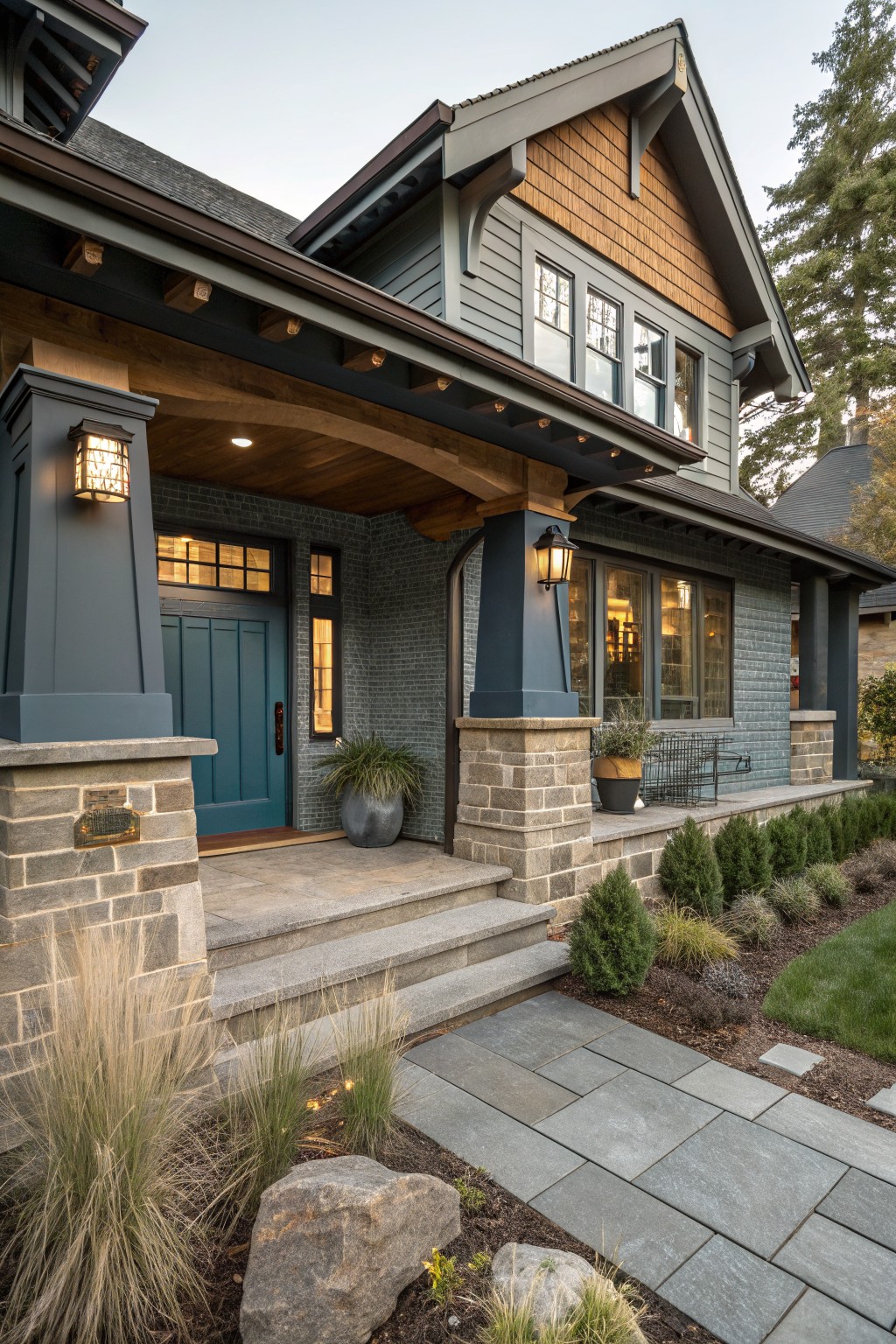 Soft Blue Gray Siding