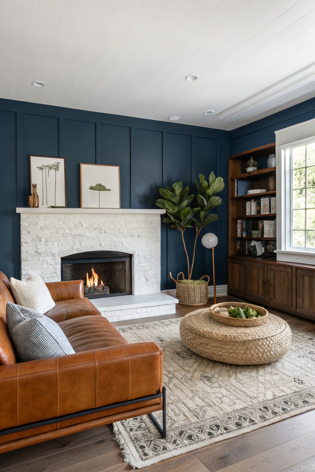 Deep Navy Blue Walls