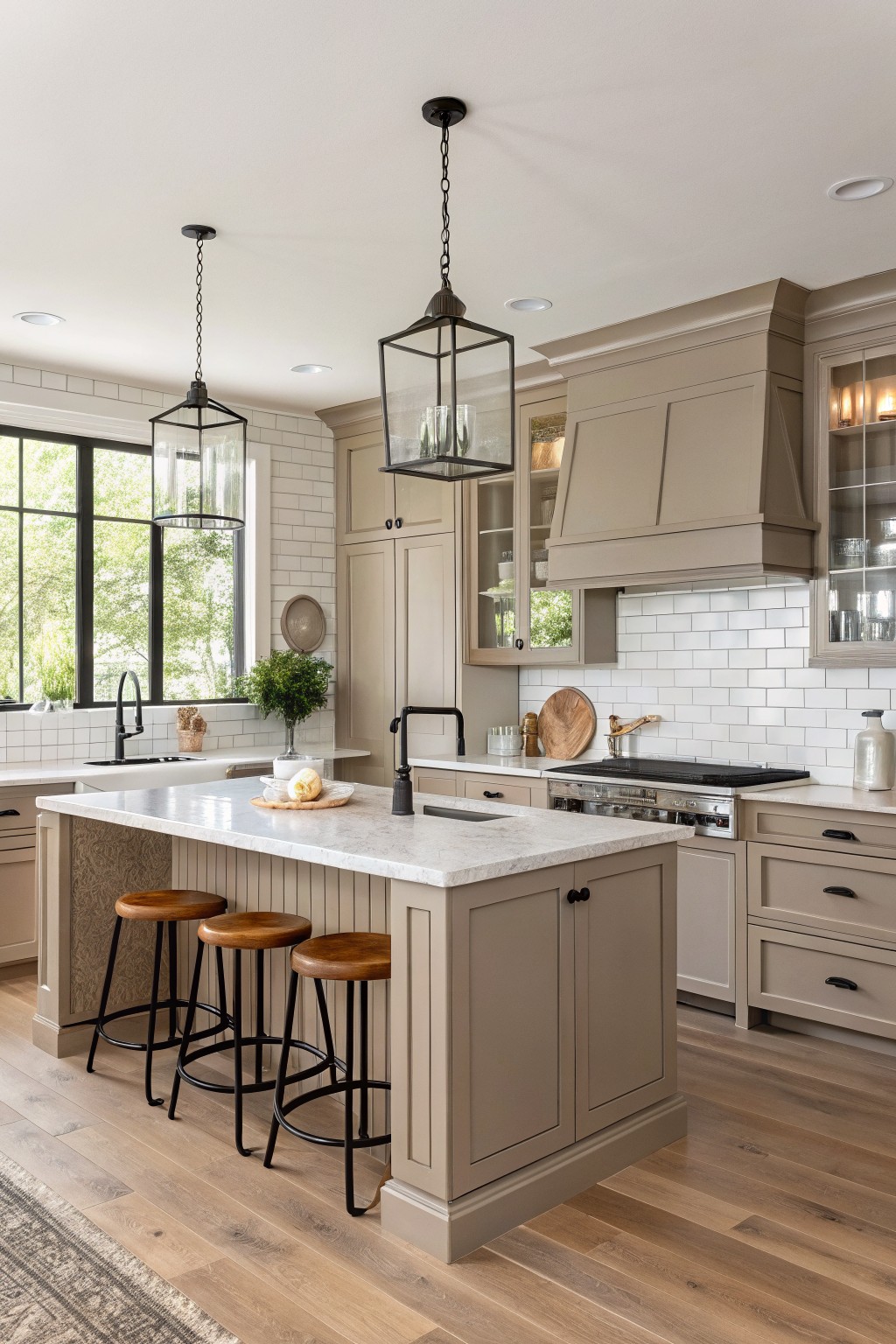 Warm Greige Cabinets