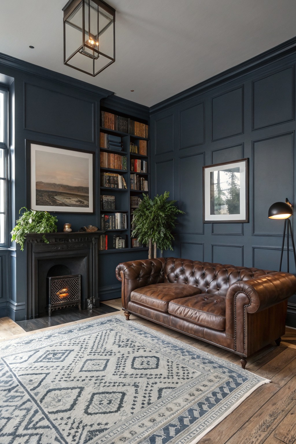 Deep Navy Walls