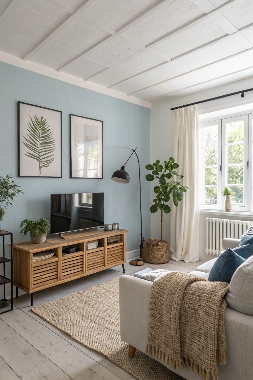 Soft Blue Living Room Walls