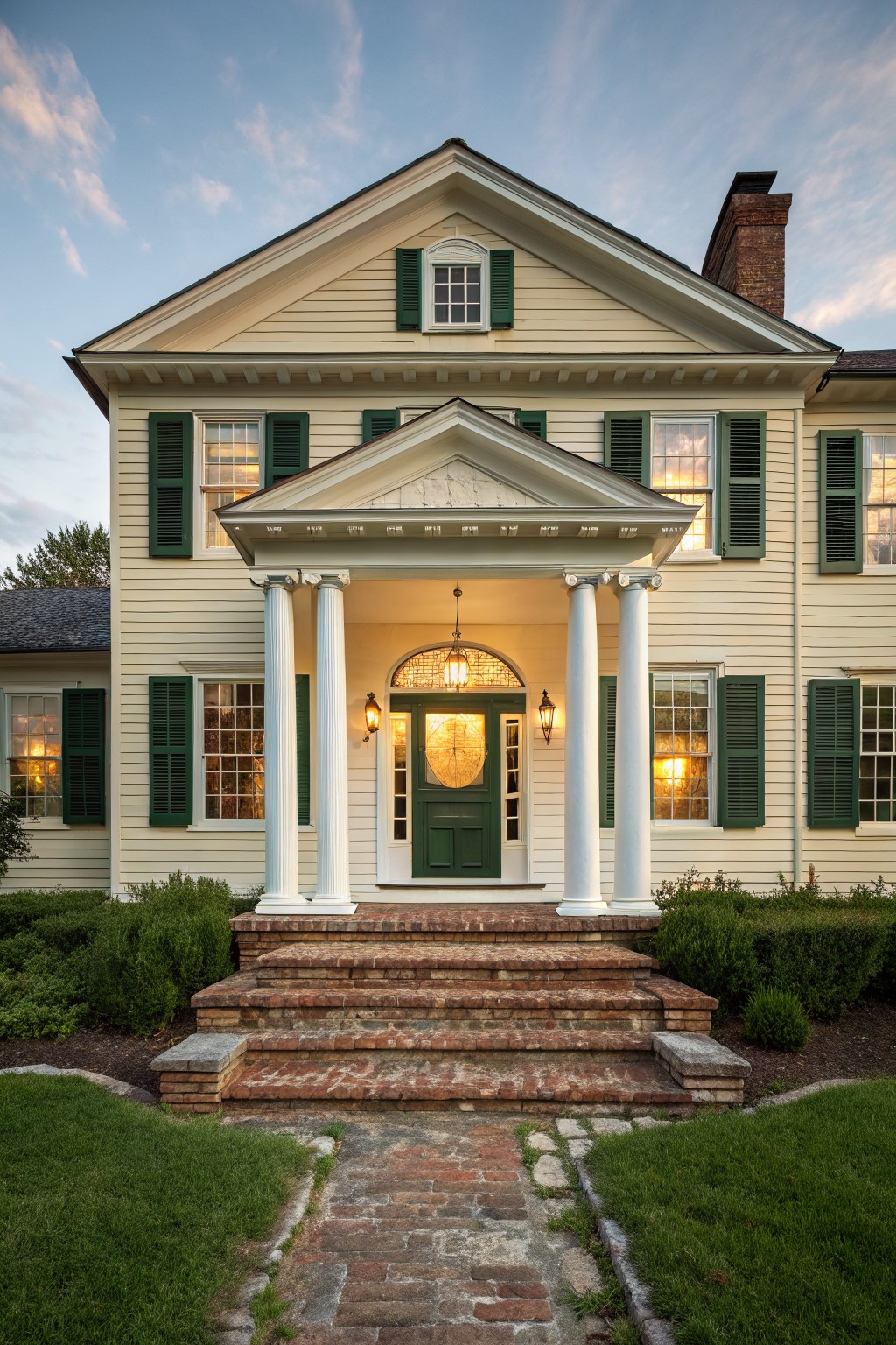 Deep Green on Shutters and the Front Door