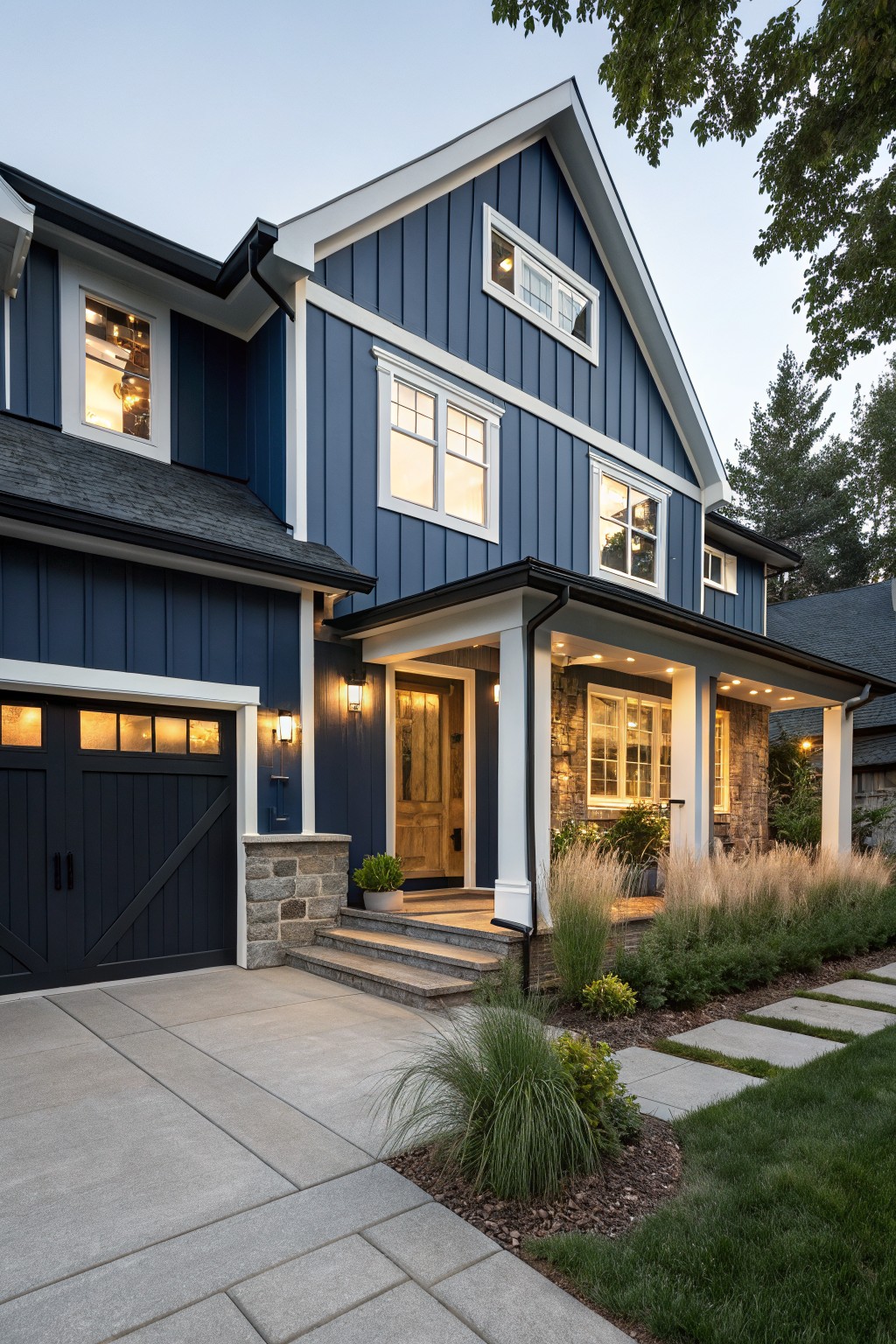 Deep Navy Blue Siding
