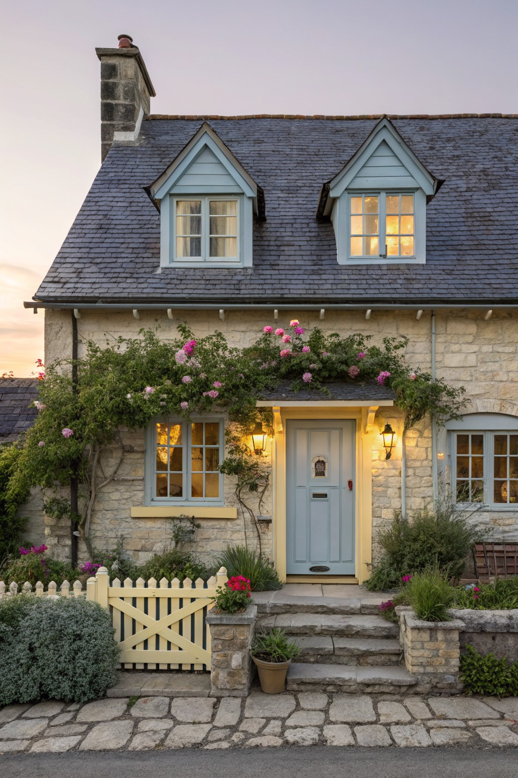A Muted Blue Front Door