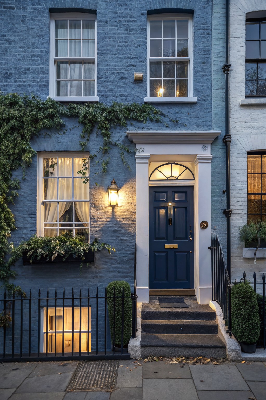 Muted blue gray brick