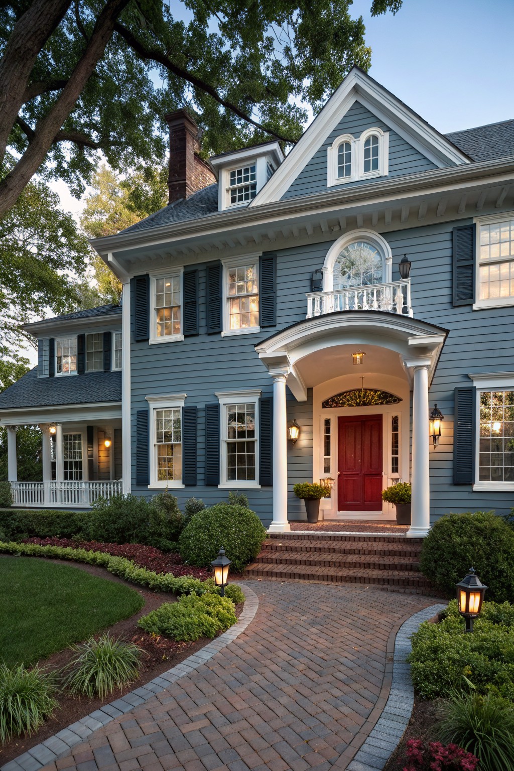 Soft Blue Gray Siding
