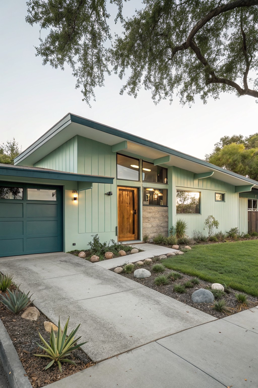 Soft Blue Green Siding