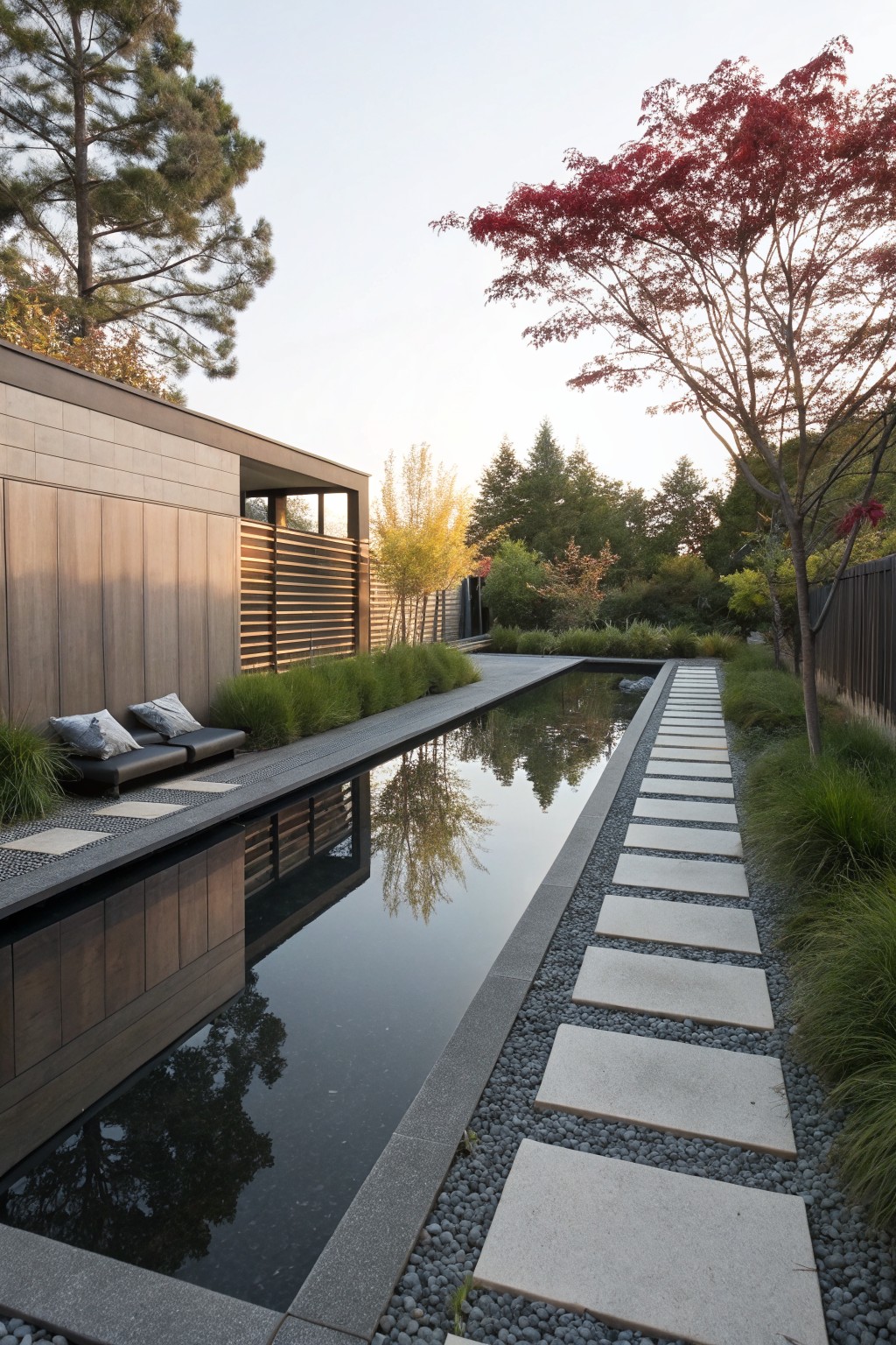 Linear Reflecting Pool Pathway