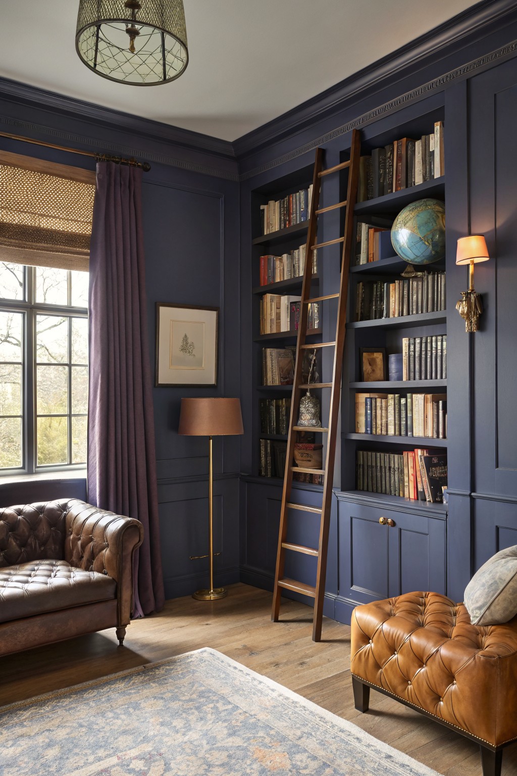 Deep Navy Walls