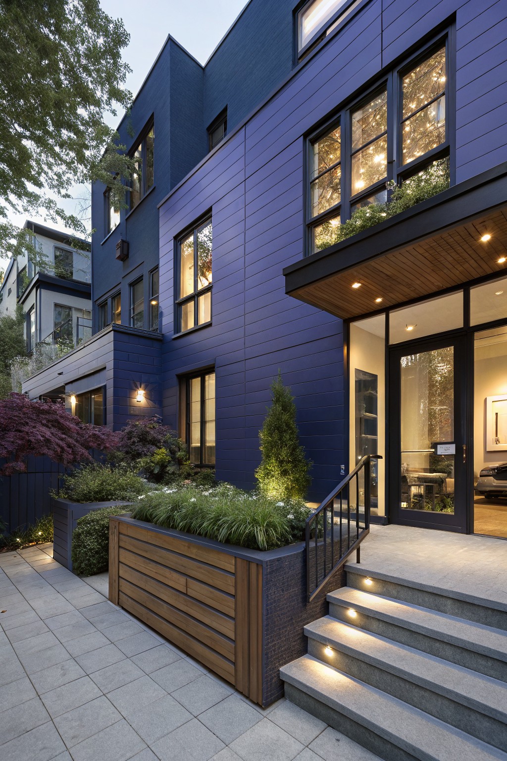 Deep Navy Blue Siding