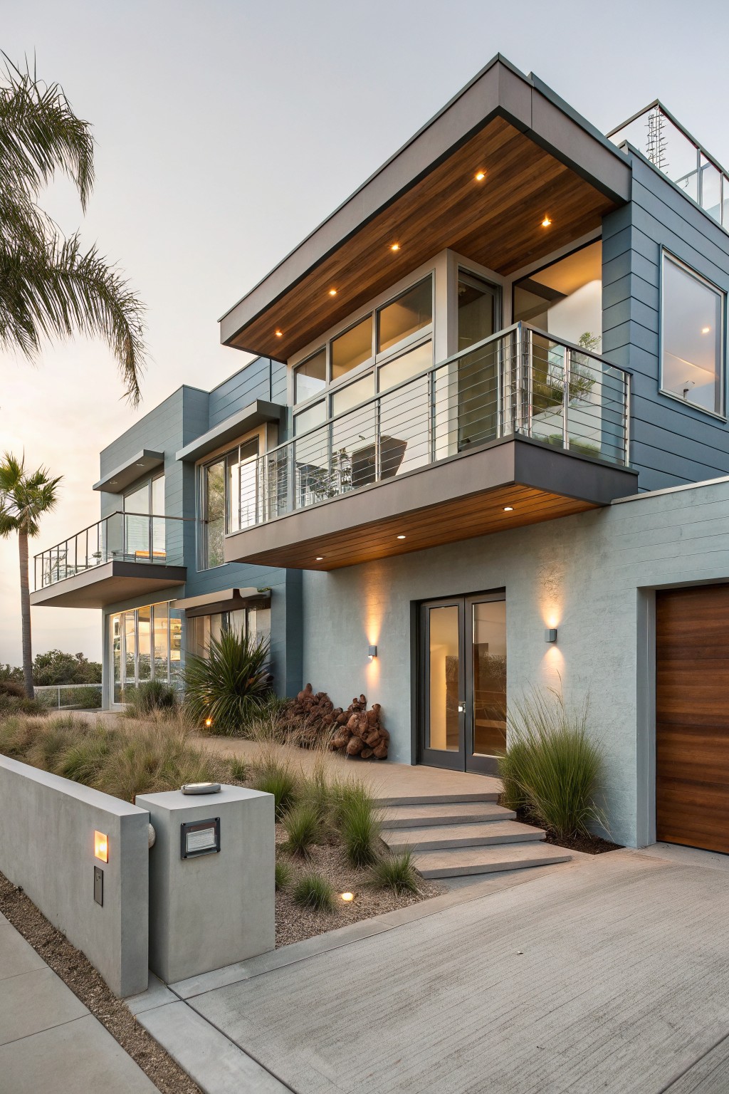 Soft Blue Gray Siding