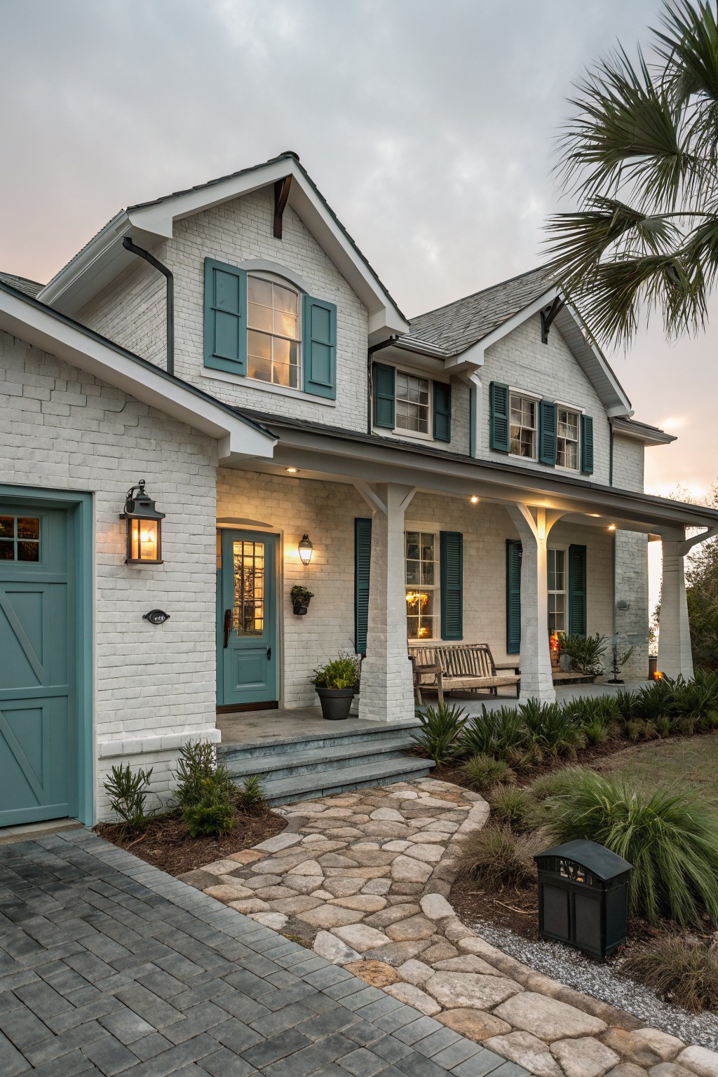Crisp White Brick Siding