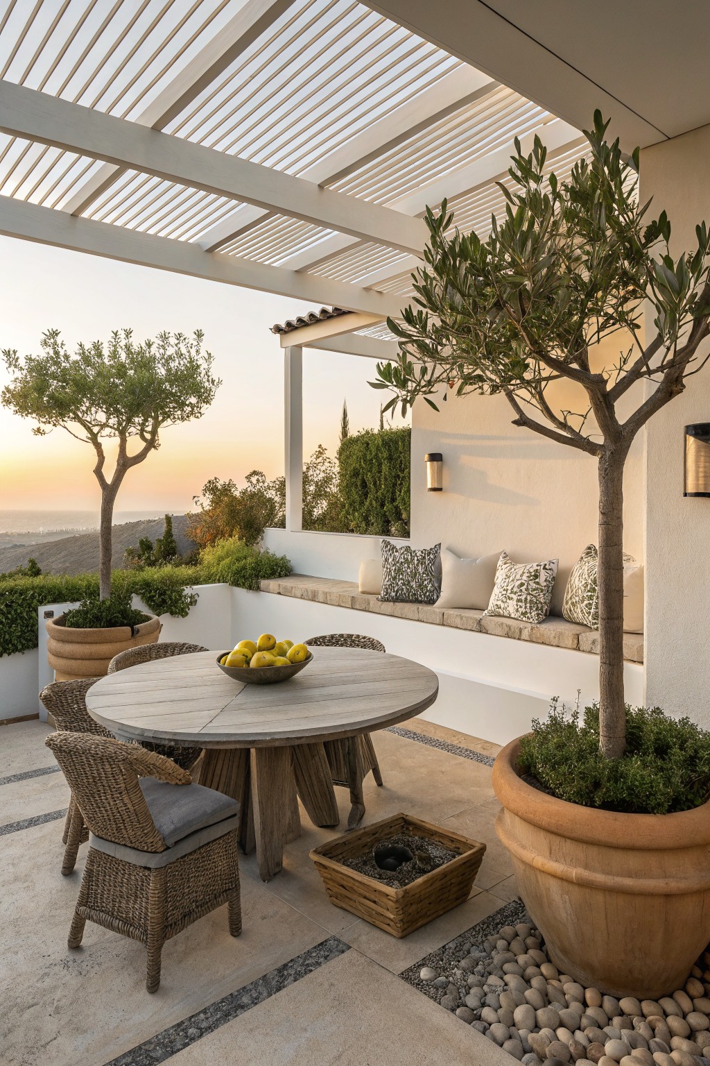 Built-In Benches for Patio Dining