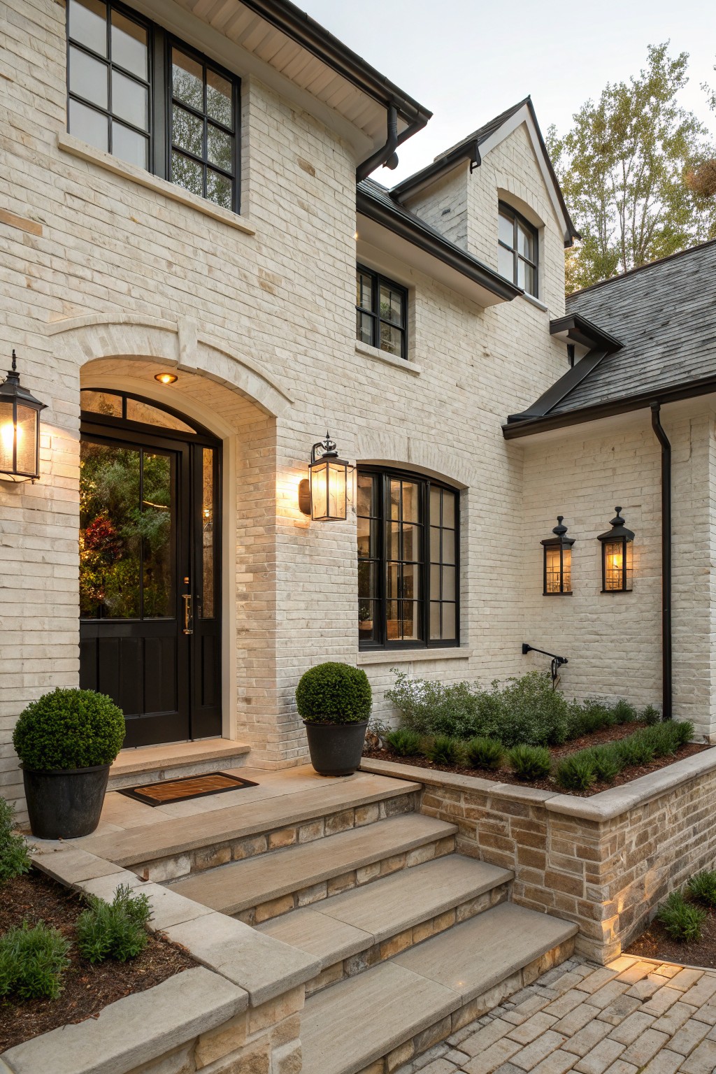 Warm Off-White Brick Exteriors