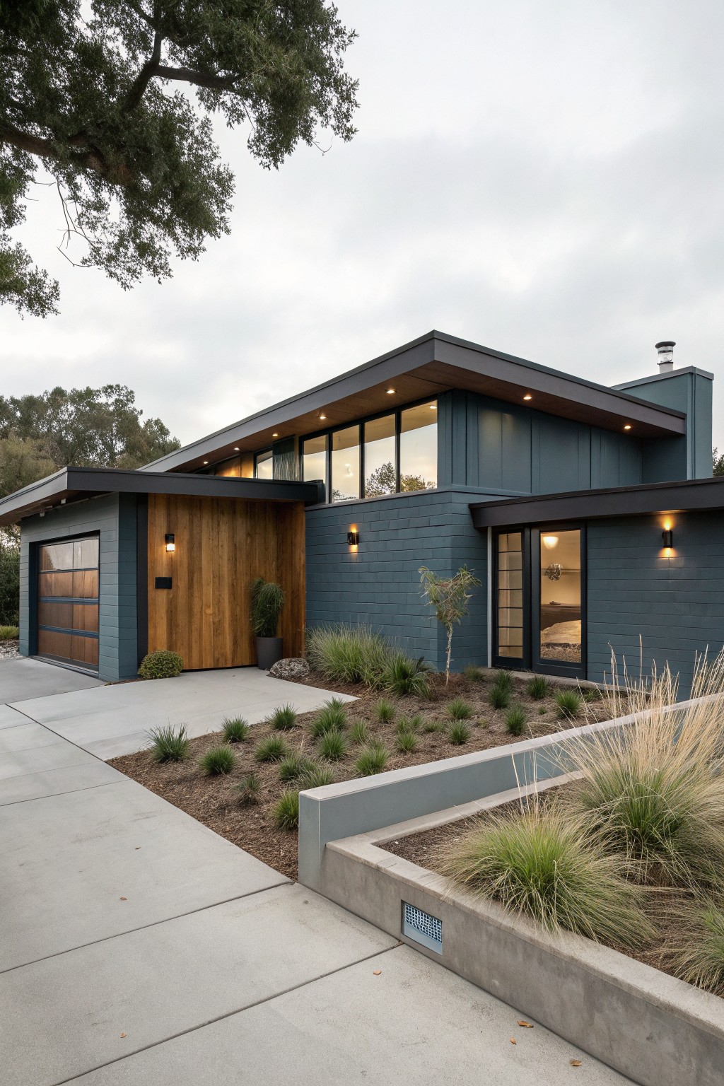 Deep Blue Gray Siding